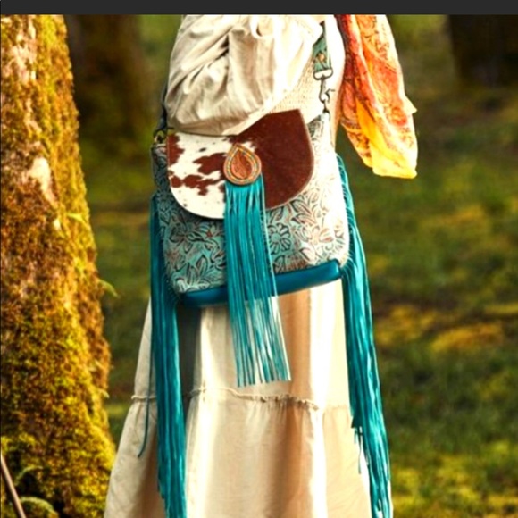 Myra Bag Handbags - NWT Myra Bag Cyan Accenture with Fringe